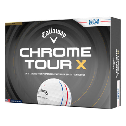 Callaway 2026 Chrome Tour X Triple Track Golf Balls | White