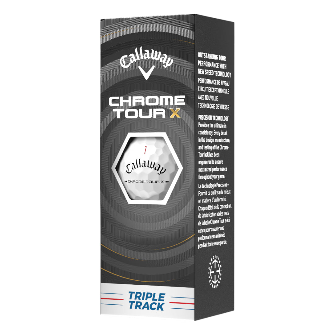 Callaway 2026 Chrome Tour X Triple Track Golf Balls | White