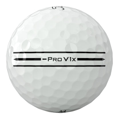 Titleist 2026 Pro V1X Left Dash Aim Enhanced Align Golf Balls | White