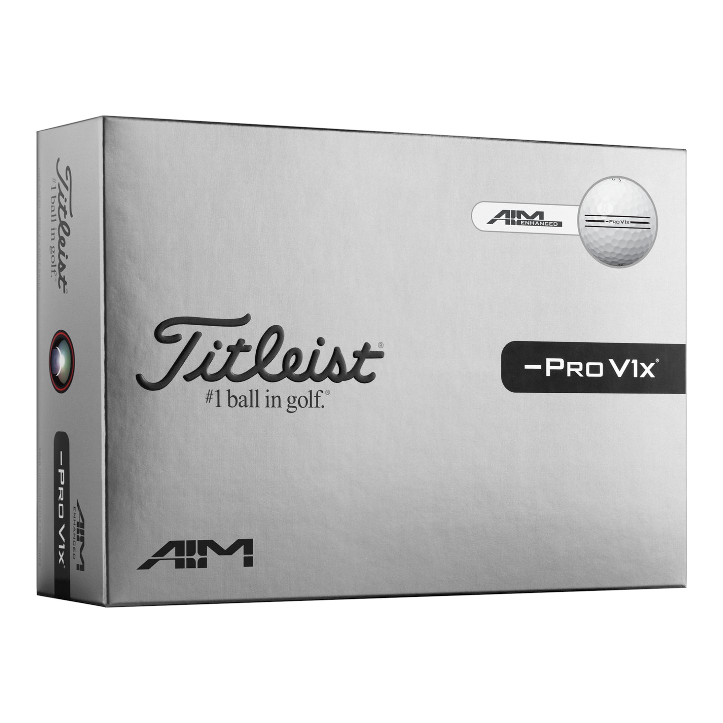 Titleist 2026 Pro V1X Left Dash Aim Enhanced Align Golf Balls | White