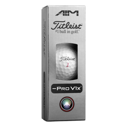 Titleist 2026 Pro V1x Left Dash AIM Performance Golf Balls | White