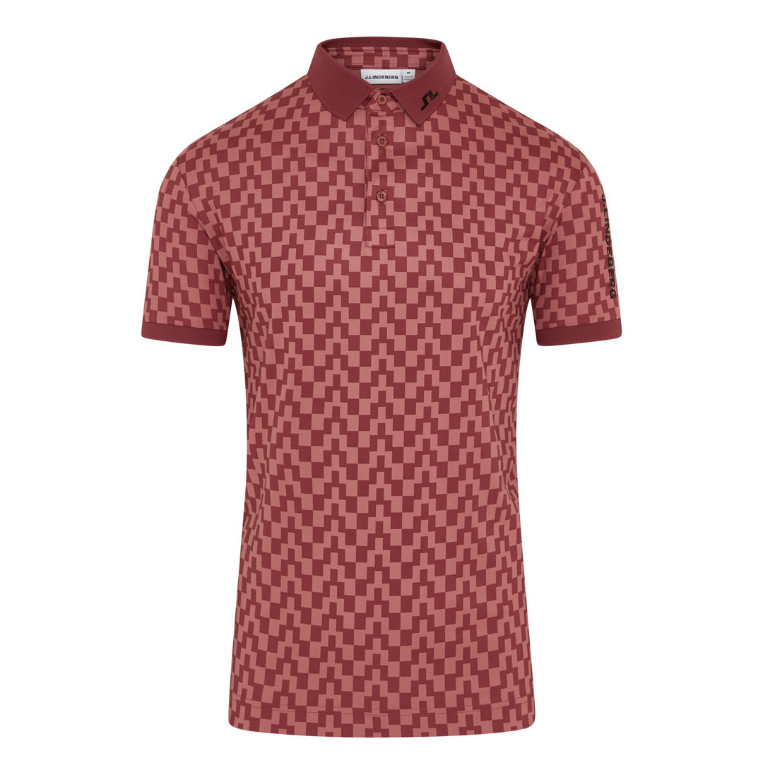 J.Lindeberg Tour Tech Print Golf Polo Shirt GMJT14652