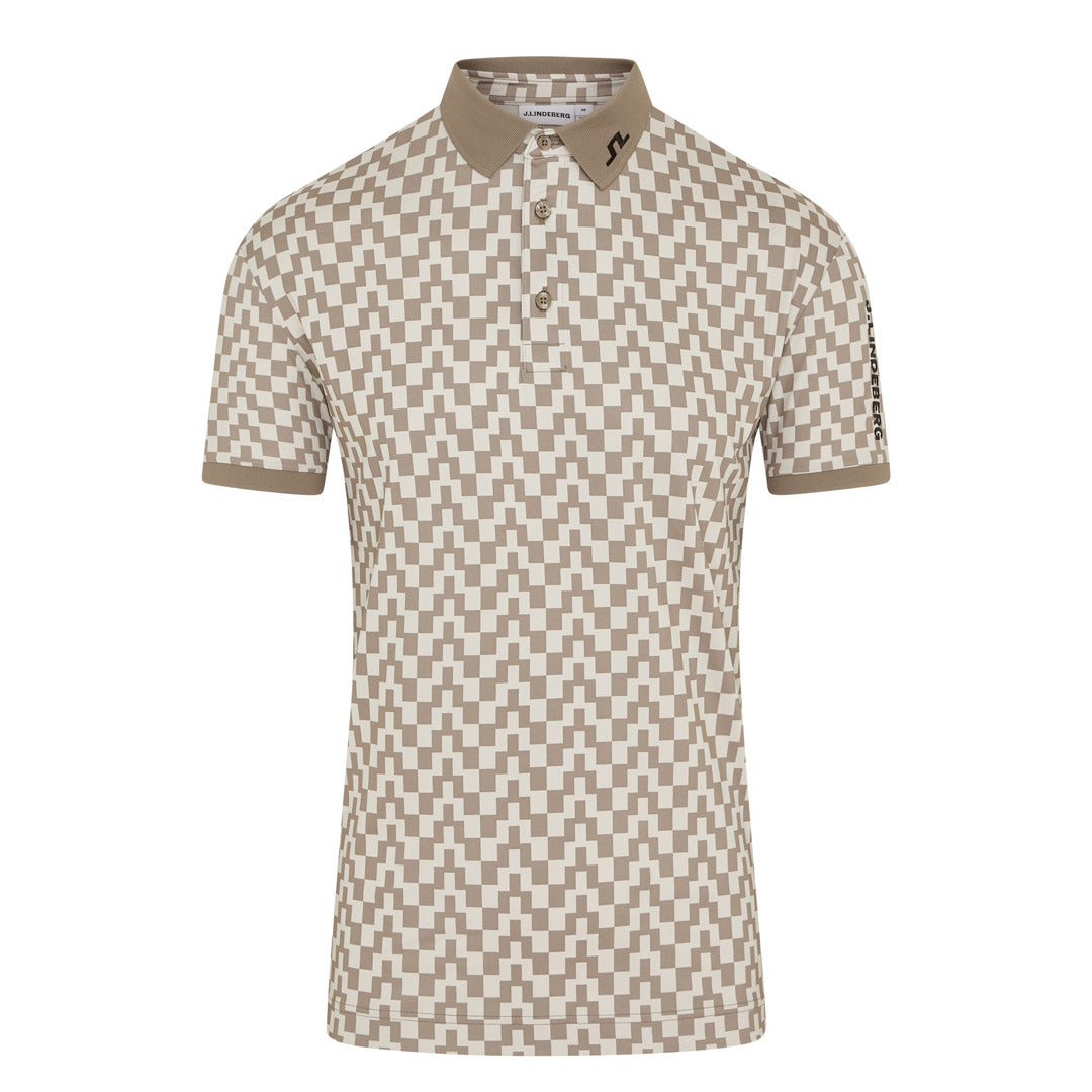 J.Lindeberg Tour Tech Print Golf Polo Shirt GMJT14652