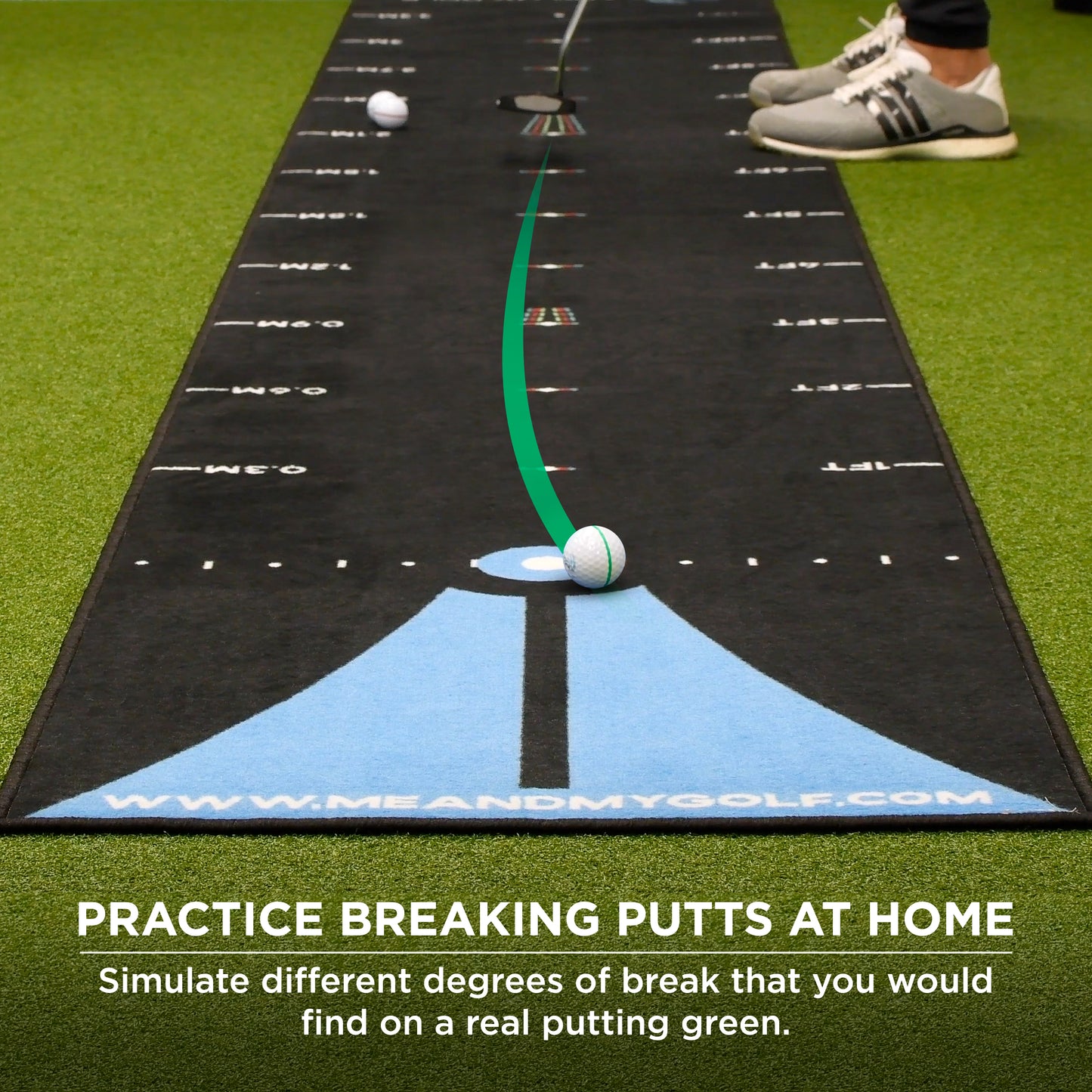 Me and My Golf Breaking Ball 11ft Putting Mat