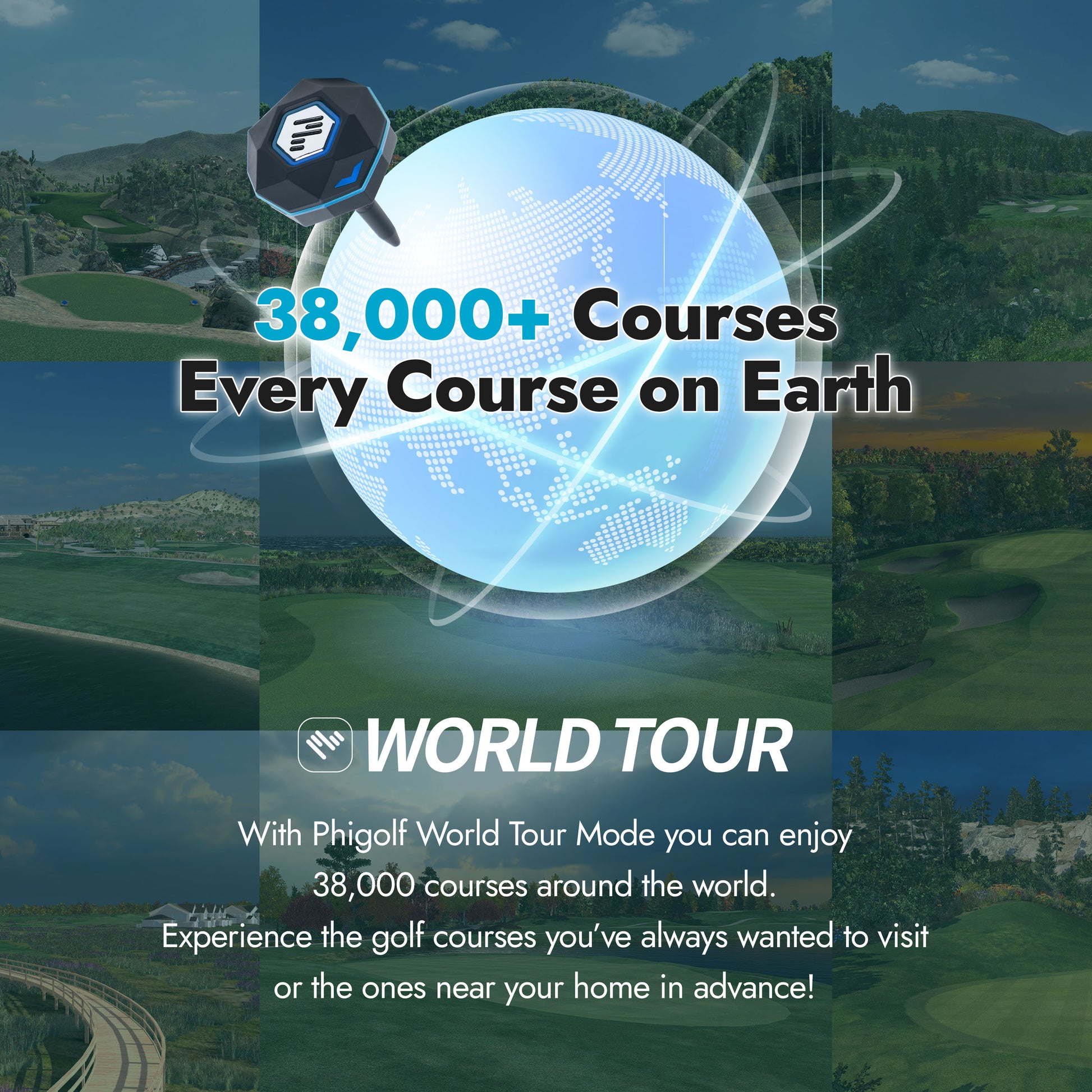 PhiGolf 2 Flex Home & Mobile Golf Simulator