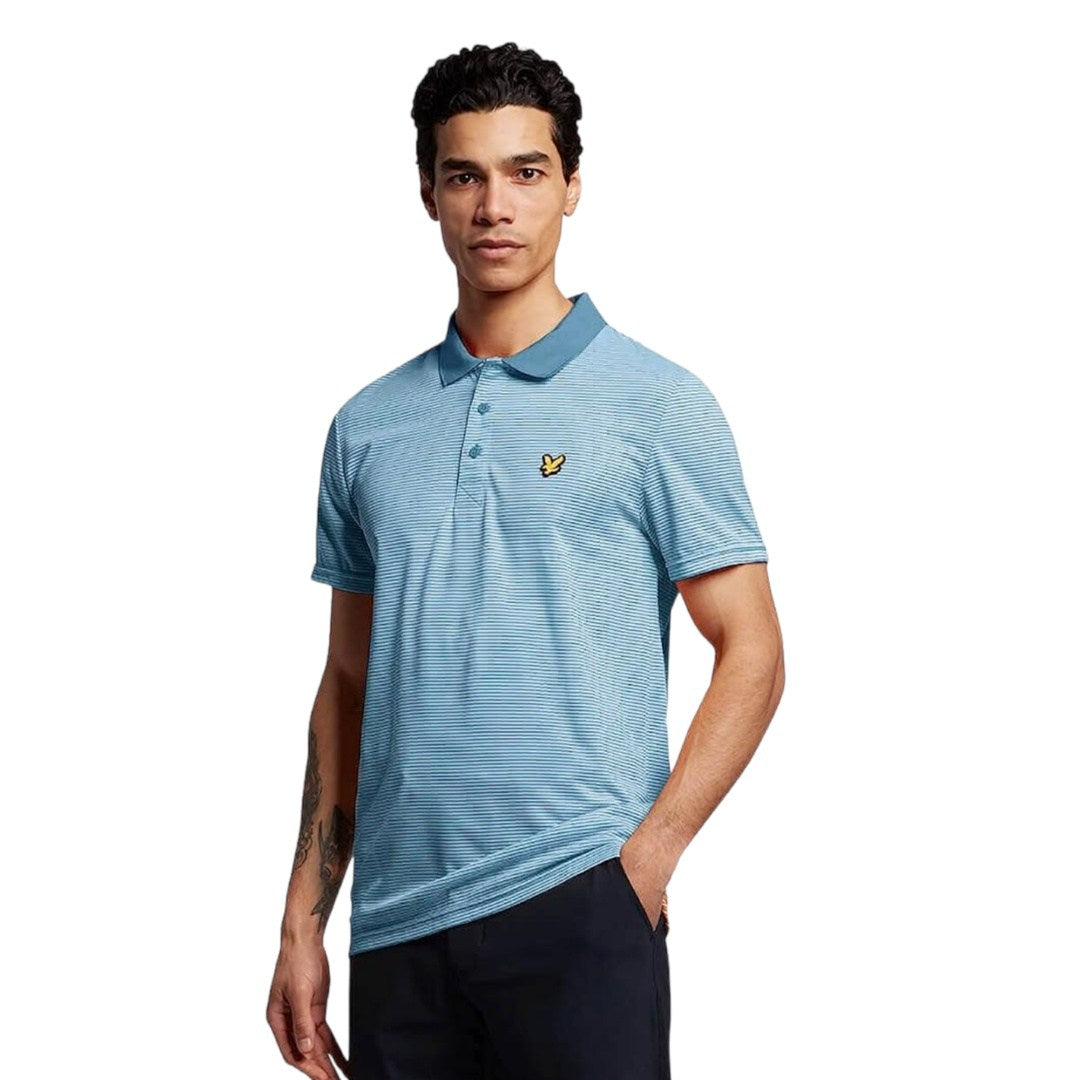 Lyle & Scott Microstripe Golf Polo Shirt SP1464GC