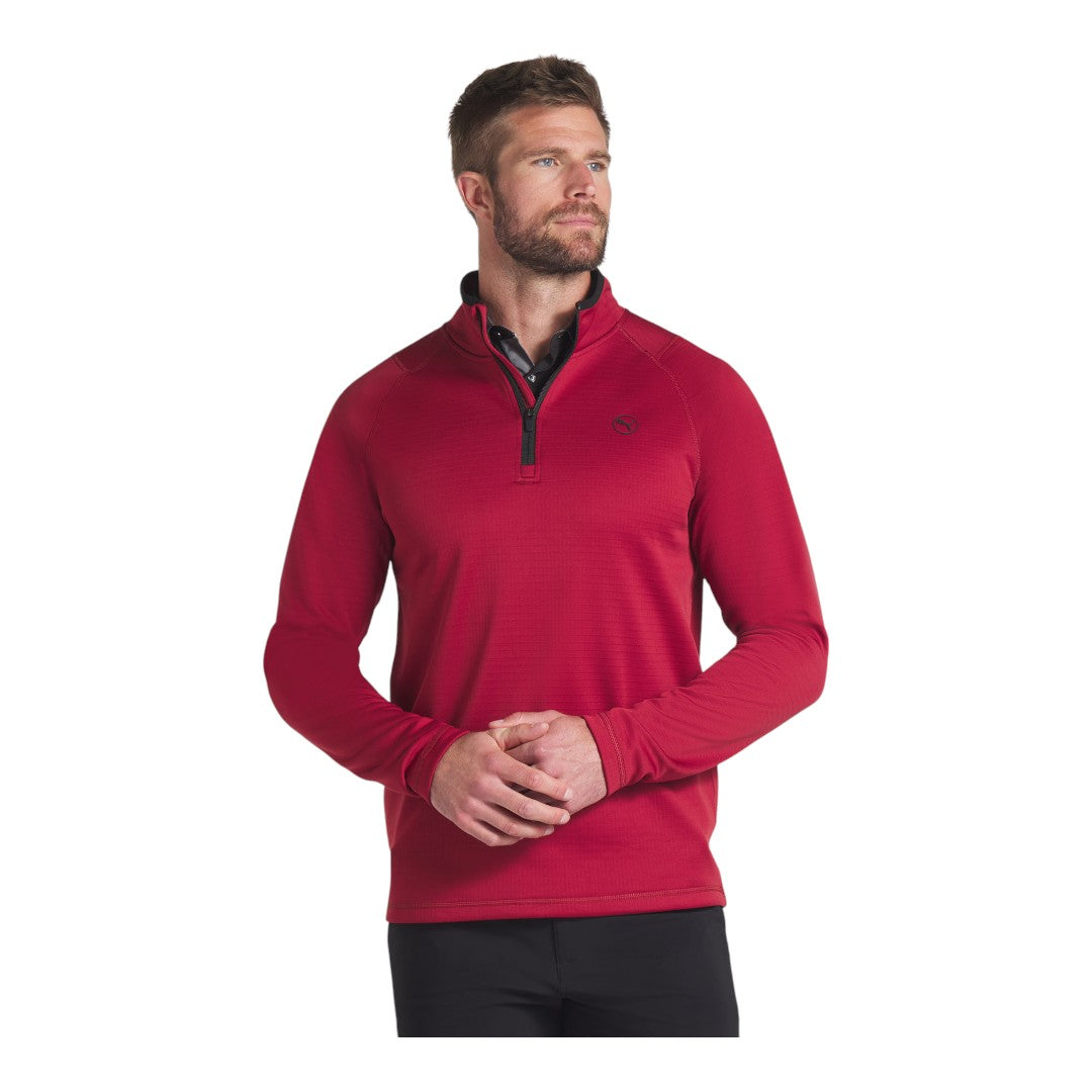Puma Waffle Fleece 1/4 Zip Golf Midlayer 626982