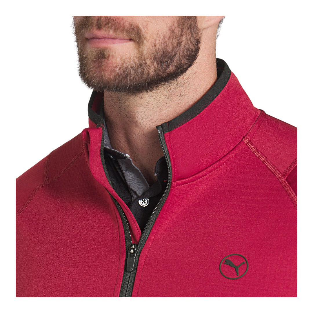 Puma Waffle Fleece 1/4 Zip Golf Midlayer 626982