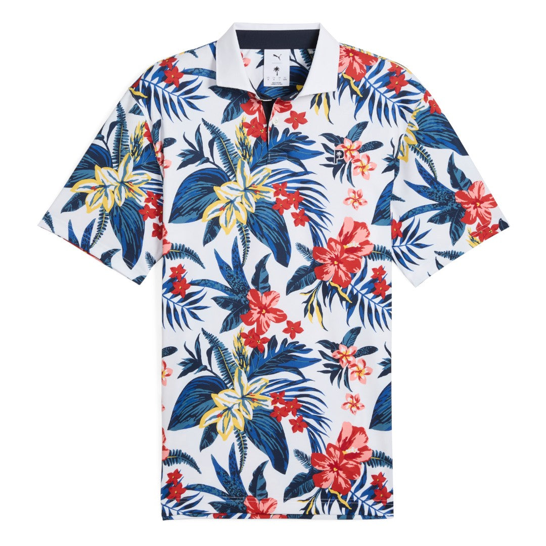 Puma x Palm Tree Crew Floral Golf Polo Shirt 629569