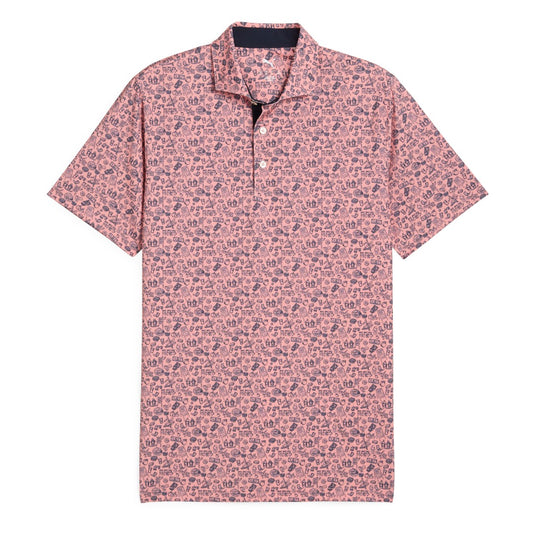 Puma MATTR Peach Stand Golf Polo Shirt 630579