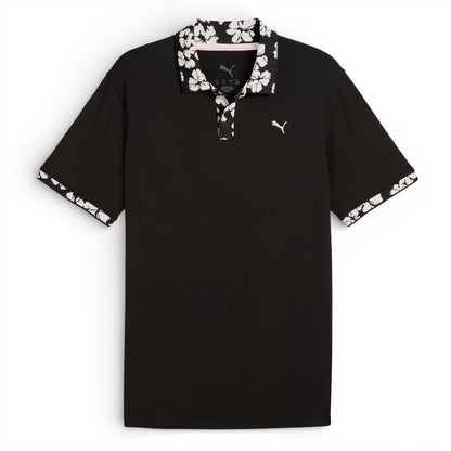 Puma Modalon Floral Rib Golf Polo Shirt 634855