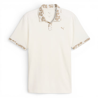 Puma Modalon Floral Rib Golf Polo Shirt 634855