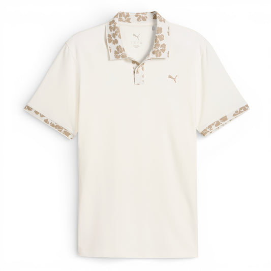 Puma Modalon Floral Rib Golf Polo Shirt 634855