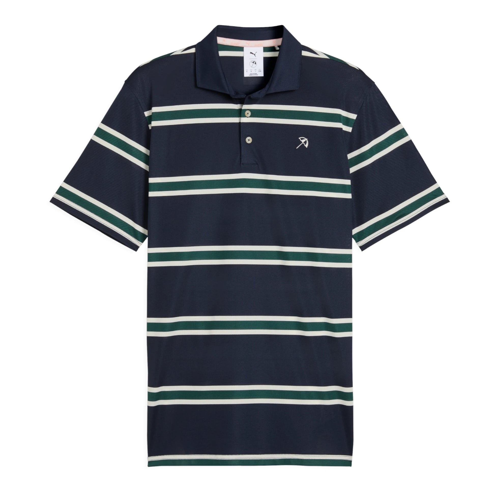Puma X Arnold Palmer Pique Stripe Golf Polo Shirt 635592
