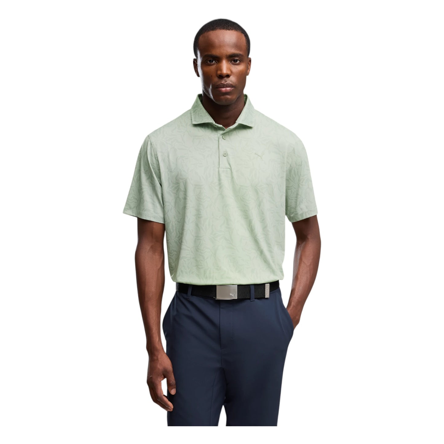 Puma Cloudspun Marine Botanical Golf Polo Shirt 637687