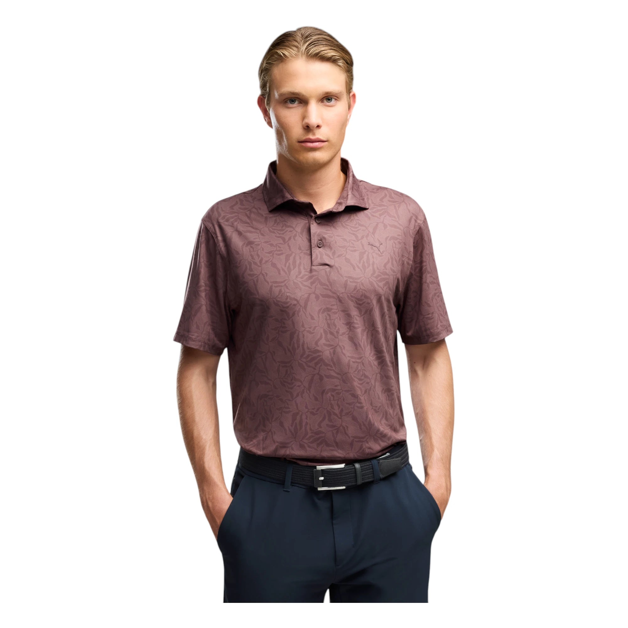 Puma Cloudspun Marine Botanical Golf Polo Shirt 637687