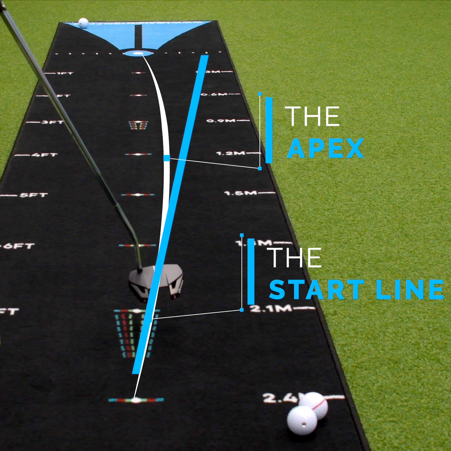 Me and My Golf Breaking Ball 11ft Putting Mat