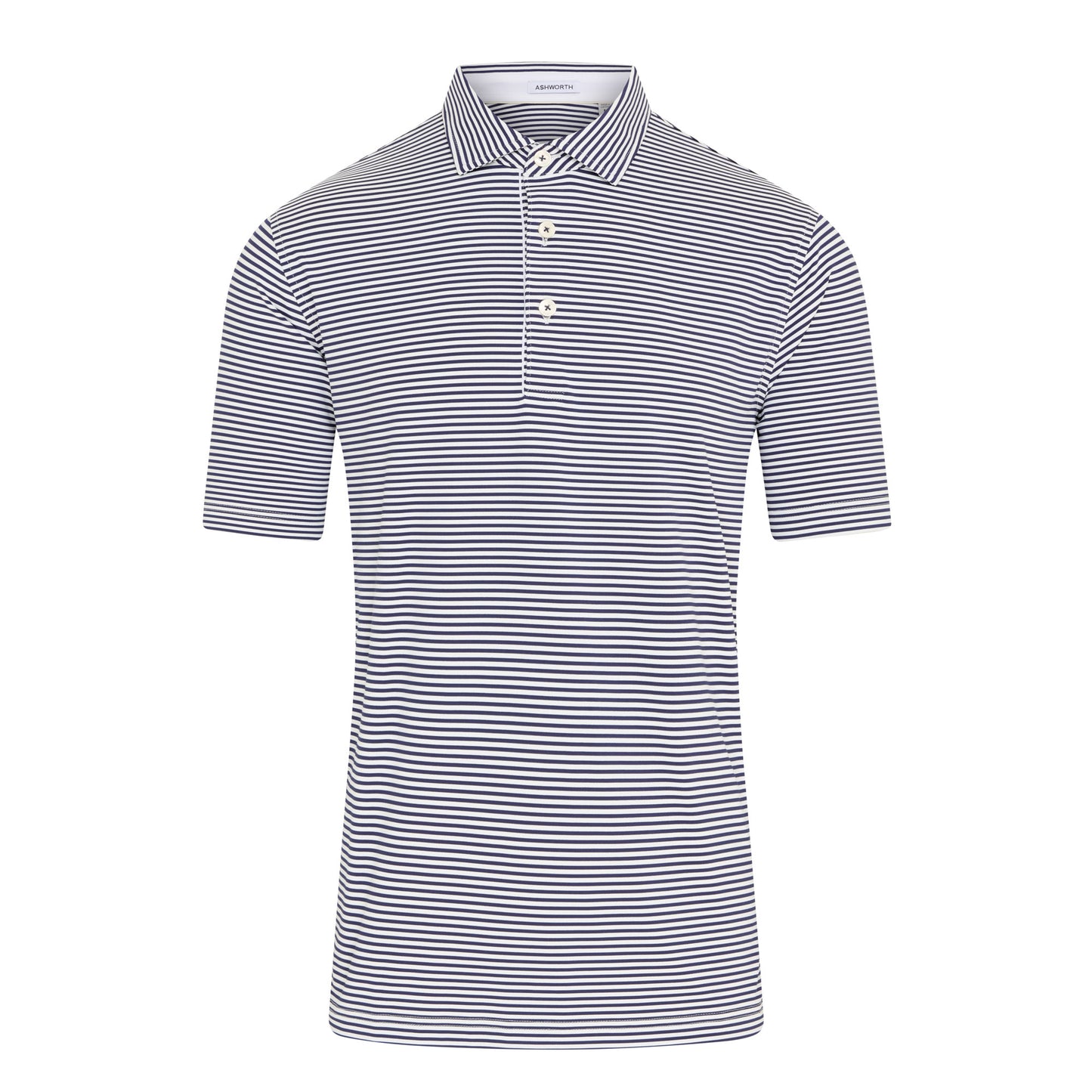 Ashworth Striped Tech Jersey Golf Polo Shirt AM1011