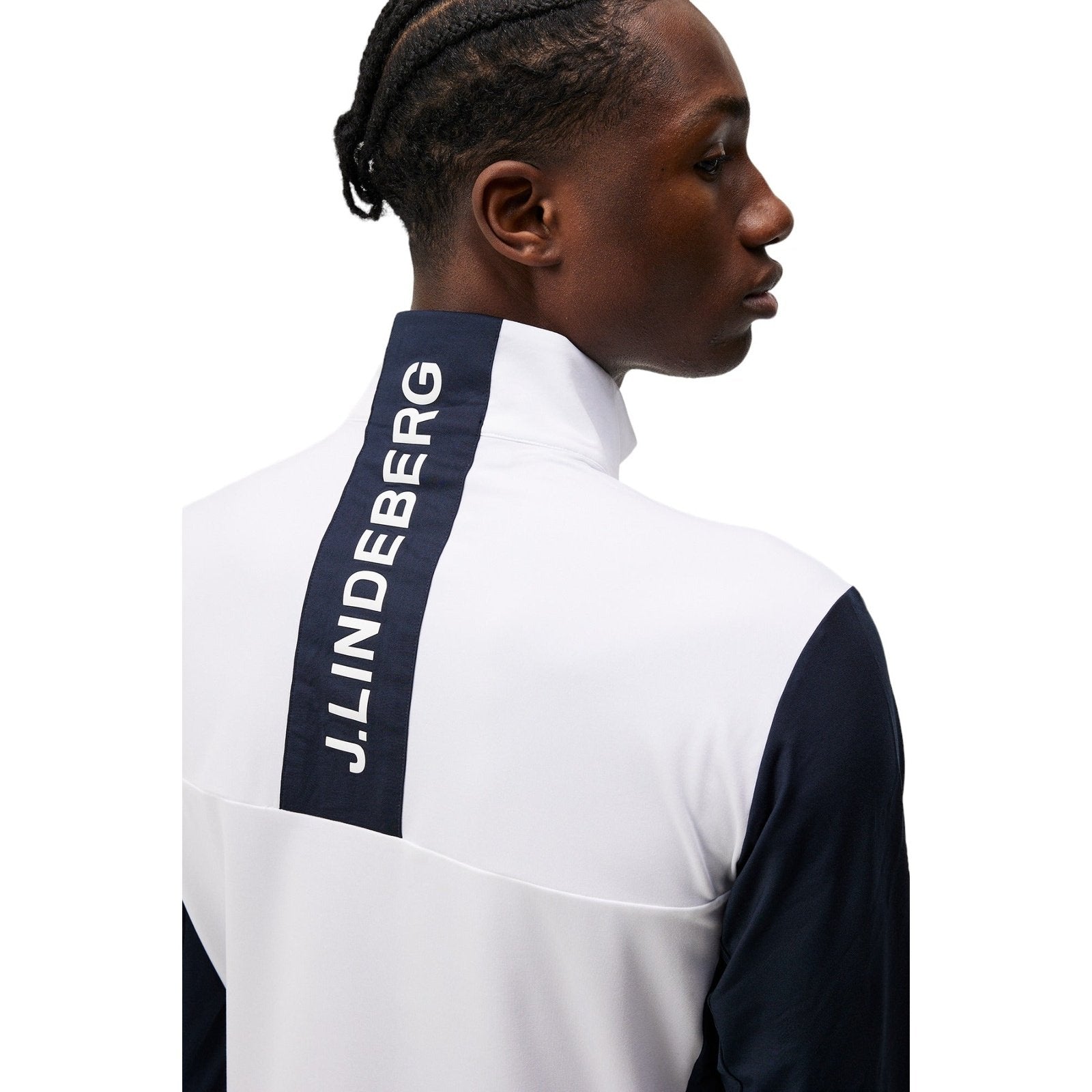 J. Lindeberg Banks Golf Mid Layer AMJS09082 | Navy/White – Clarkes