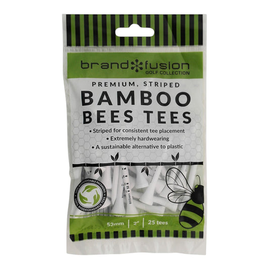 Brand Fusion Bamboo Bees Tees 53mm Golf Tees- 25 Pack