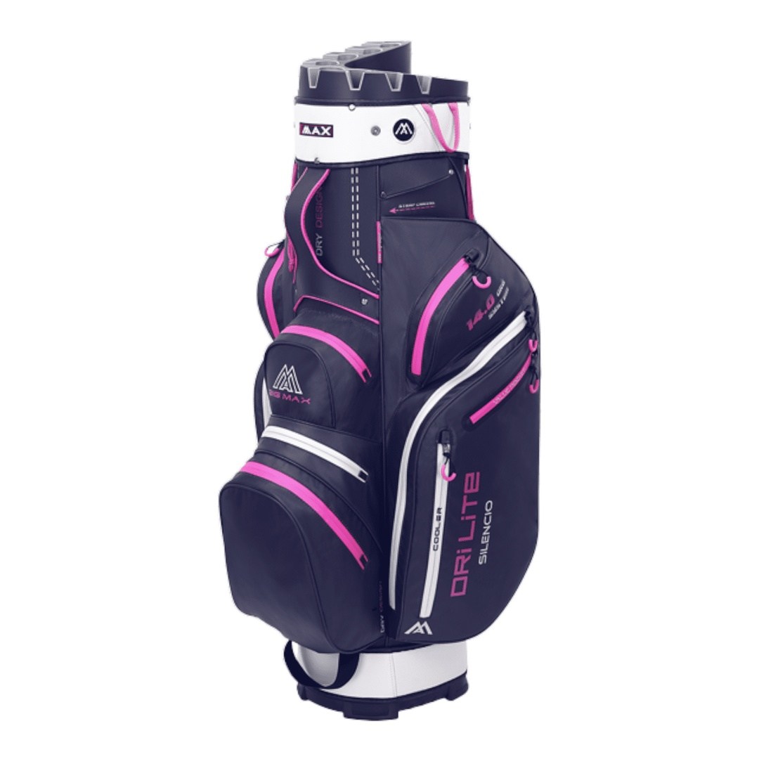 Big Max Dri Lite Silencio 2 Golf Cart Bag 9C519C | Navy/Pink – Clarkes Golf
