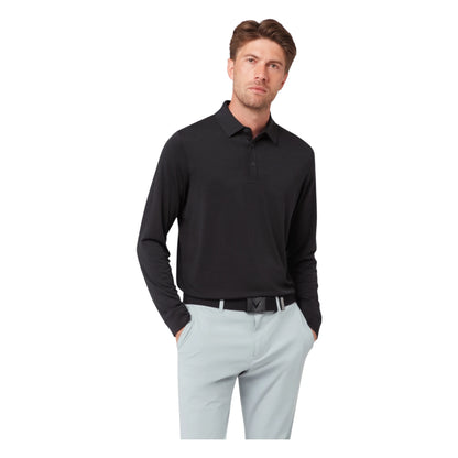 Callaway Soft Touch Long Sleeve Knit Golf Polo Shirt CGKFF0C2