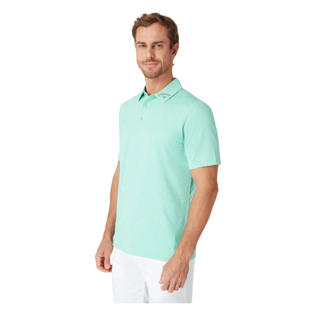Callaway Warped Gingham Golf Polo Shirt CGKSF089