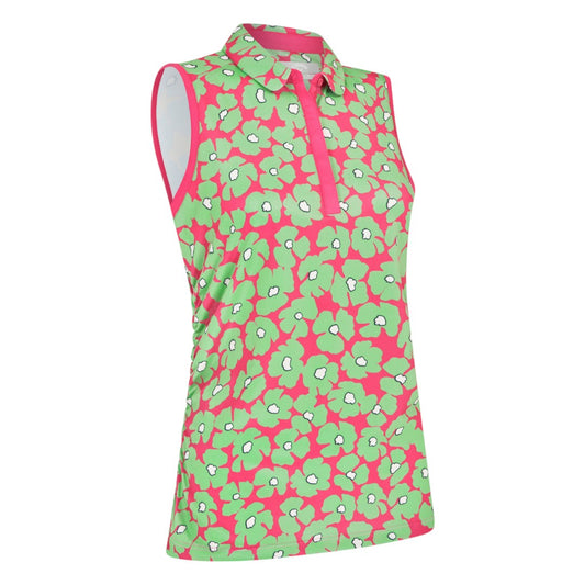 Callaway Ladies Floral SL Golf Shirt CGKSF220