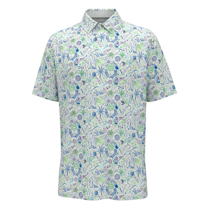 Callaway Nautical Conversational Print Golf Polo Shirt CGKSG065