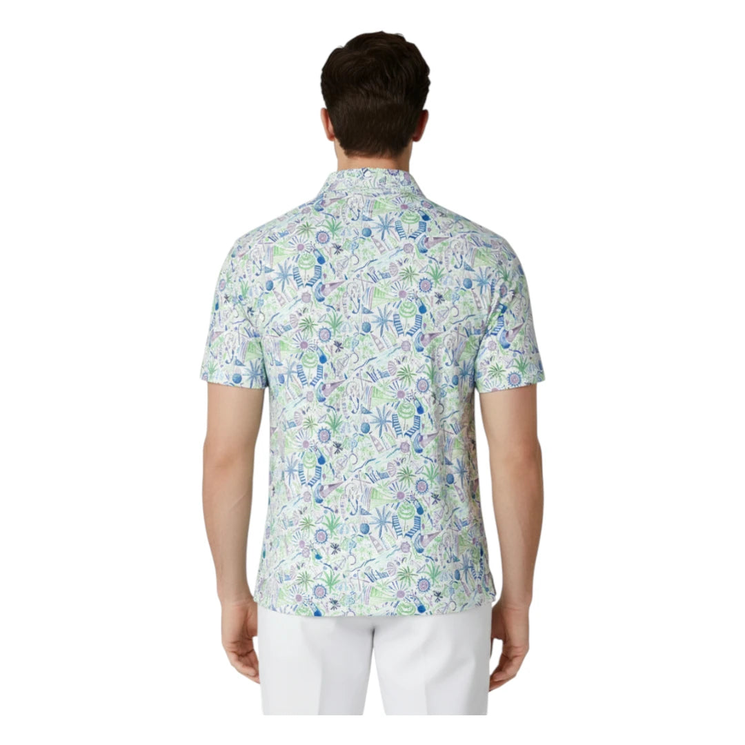 Callaway Nautical Conversational Print Golf Polo Shirt CGKSG065