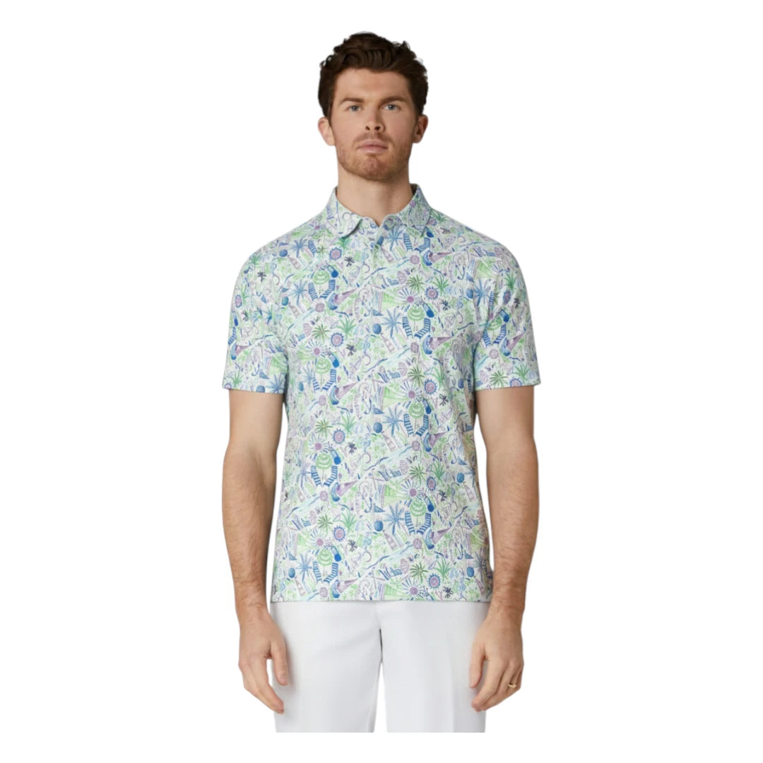 Callaway Nautical Conversational Print Golf Polo Shirt CGKSG065