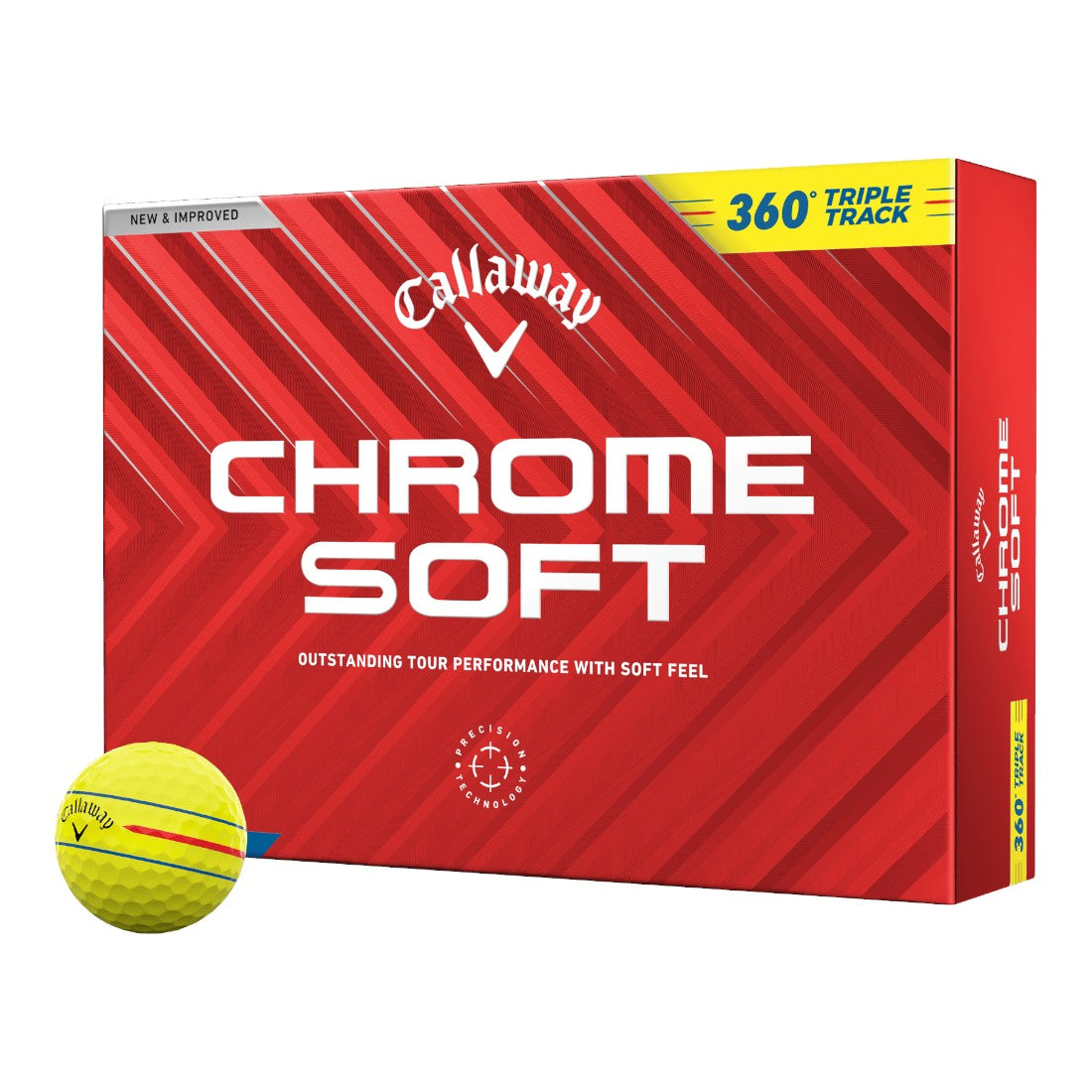 Callaway Chrome Soft Triple Track 360 Golf Balls | Yellow
