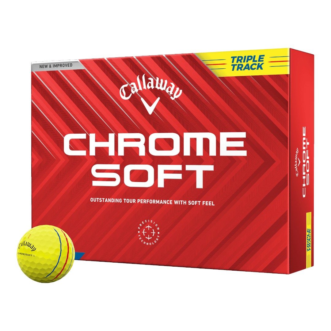 Callaway Chrome Soft Triple Track Golf Balls | Yellow