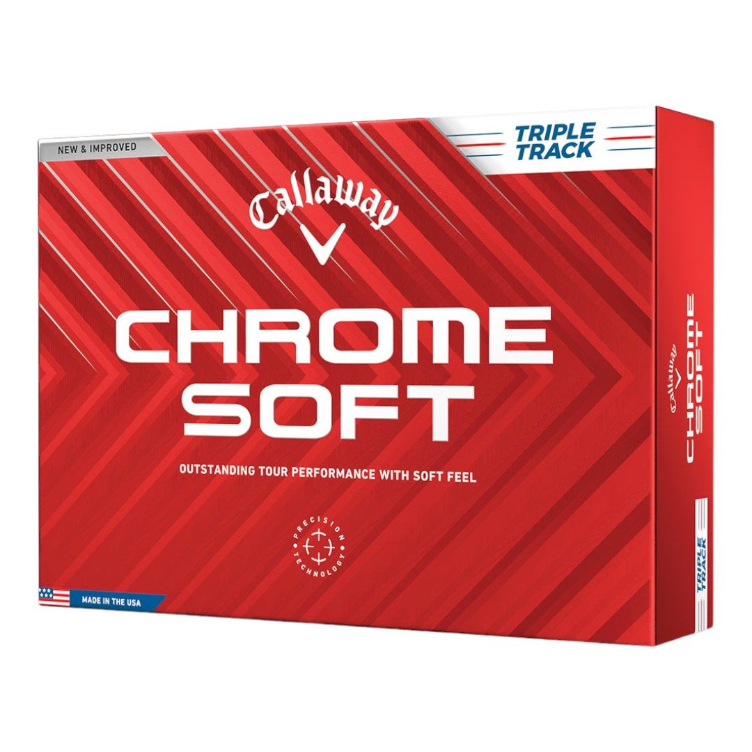 Callaway 2024 Chrome Soft Triple Track Golf Balls | White