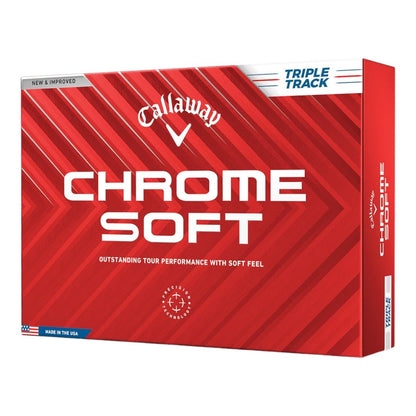 Callaway 2024 Chrome Soft Triple Track Golf Balls | White
