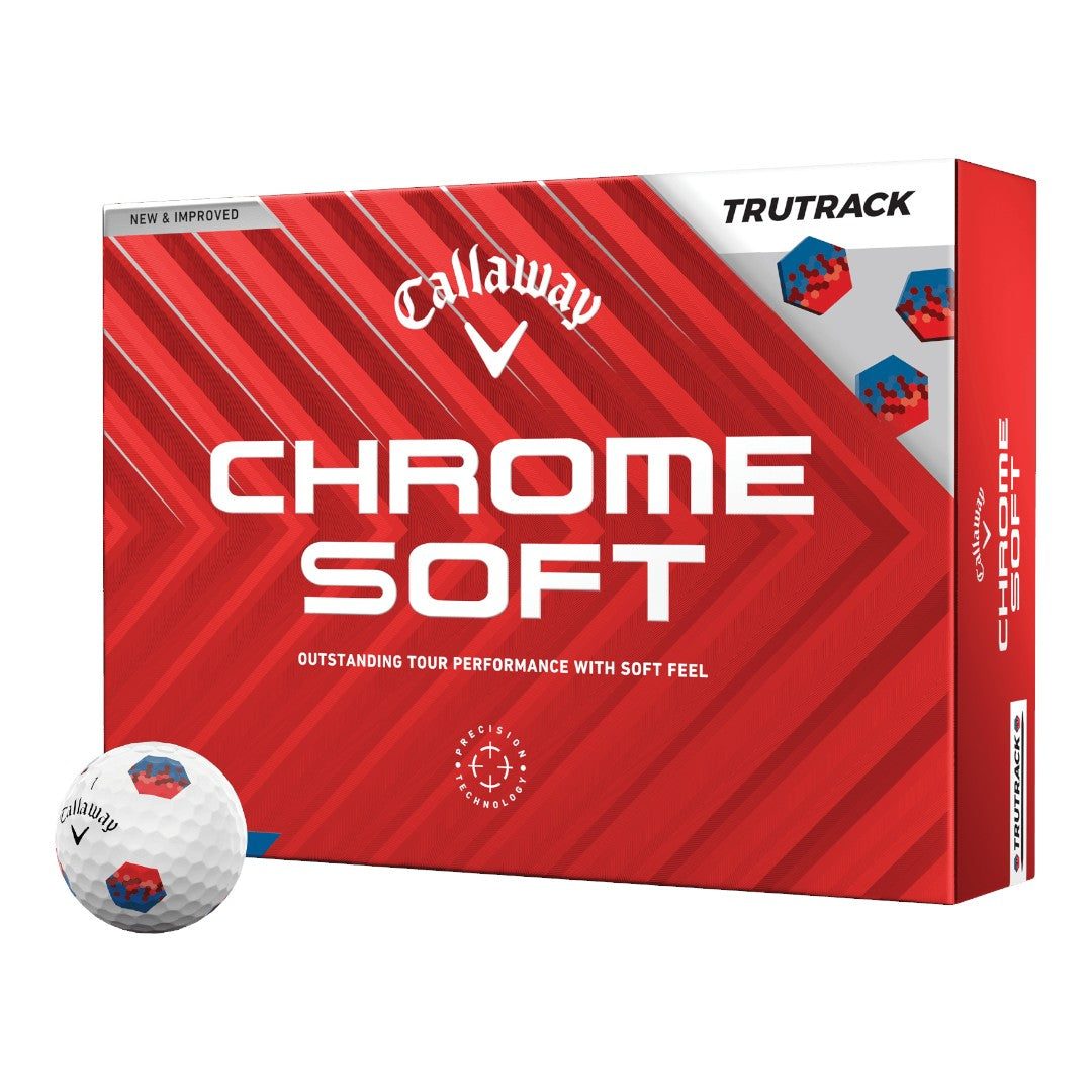 Callaway Chrome Soft Trutrack Golf Balls | Blue/Red