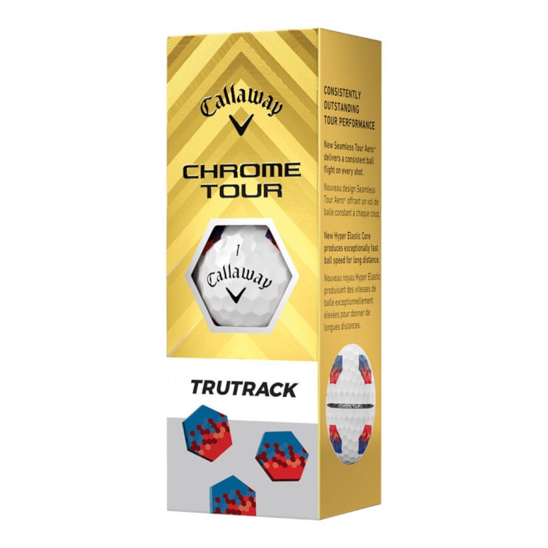 Callaway 2024 Chrome Tour Trutrack Golf Balls | Blue/Red