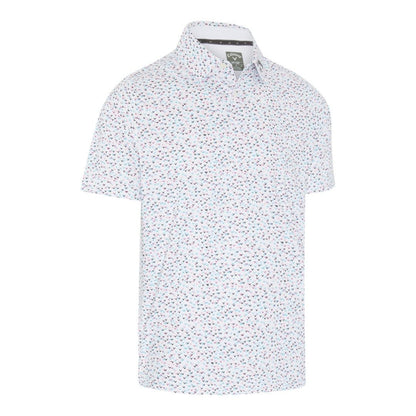 Callaway All Over Chev Confetti Print Golf Polo Shirt CGKSE0A3