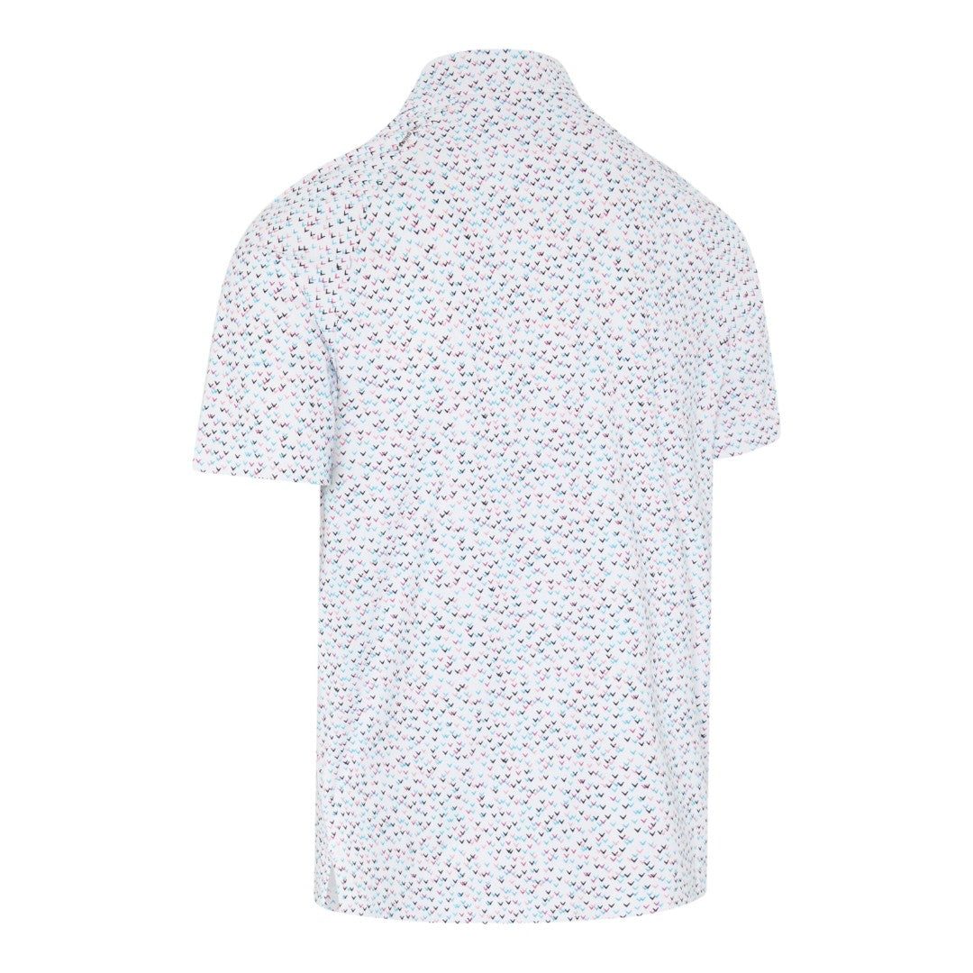Callaway All Over Chev Confetti Print Golf Polo Shirt CGKSE0A3