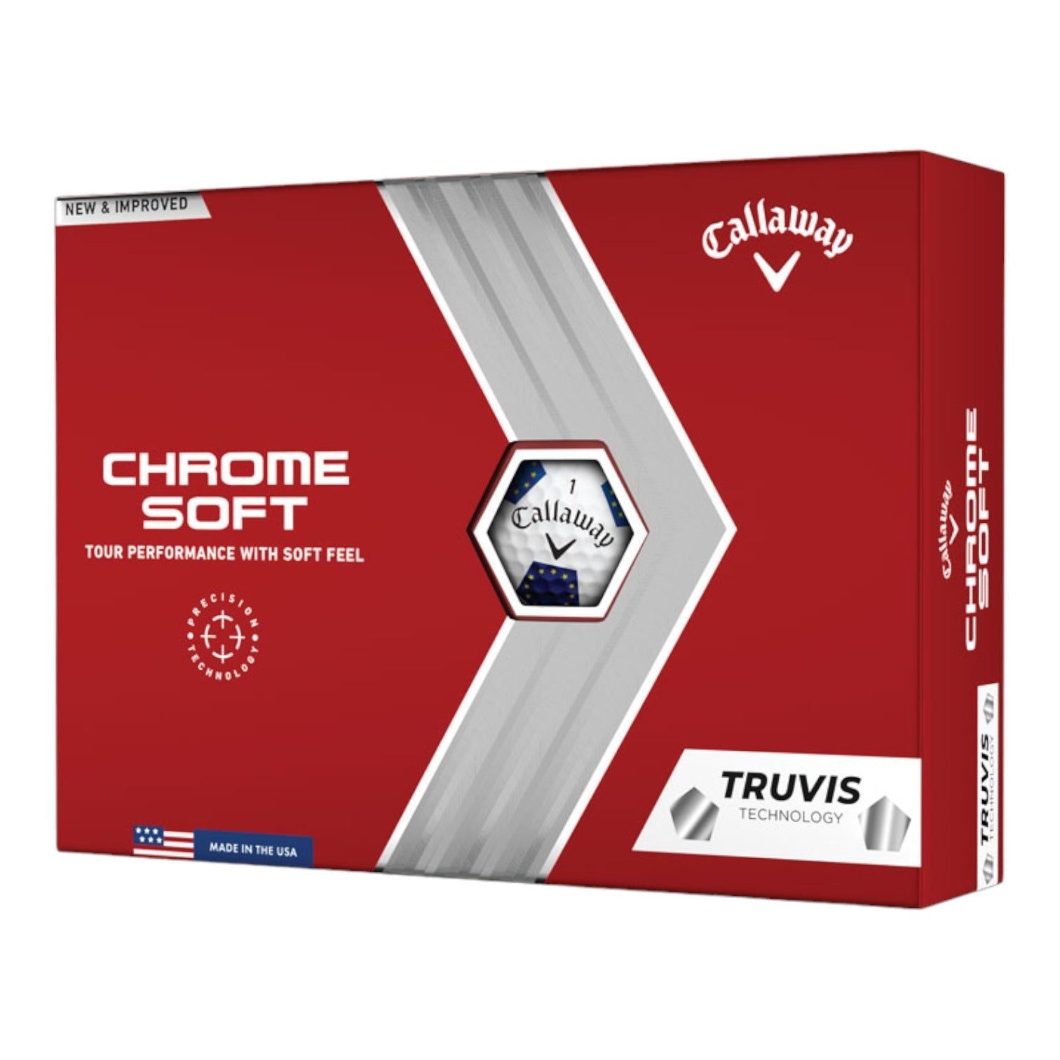 Callaway 2023 Chrome Soft Truvis Team USA Golf Balls | White