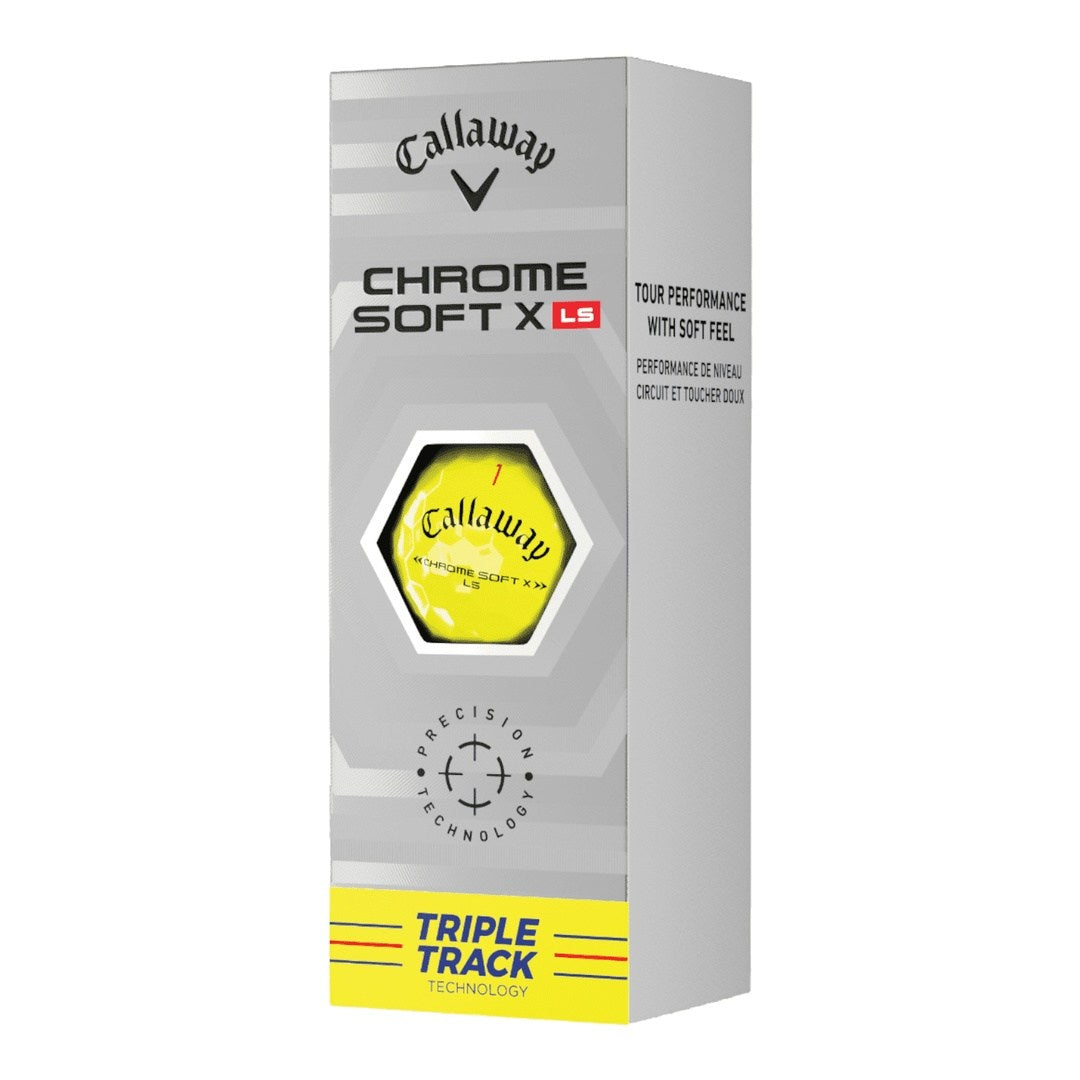 Callaway Chrome Soft X LS Triple Track Golf Balls | Yellow