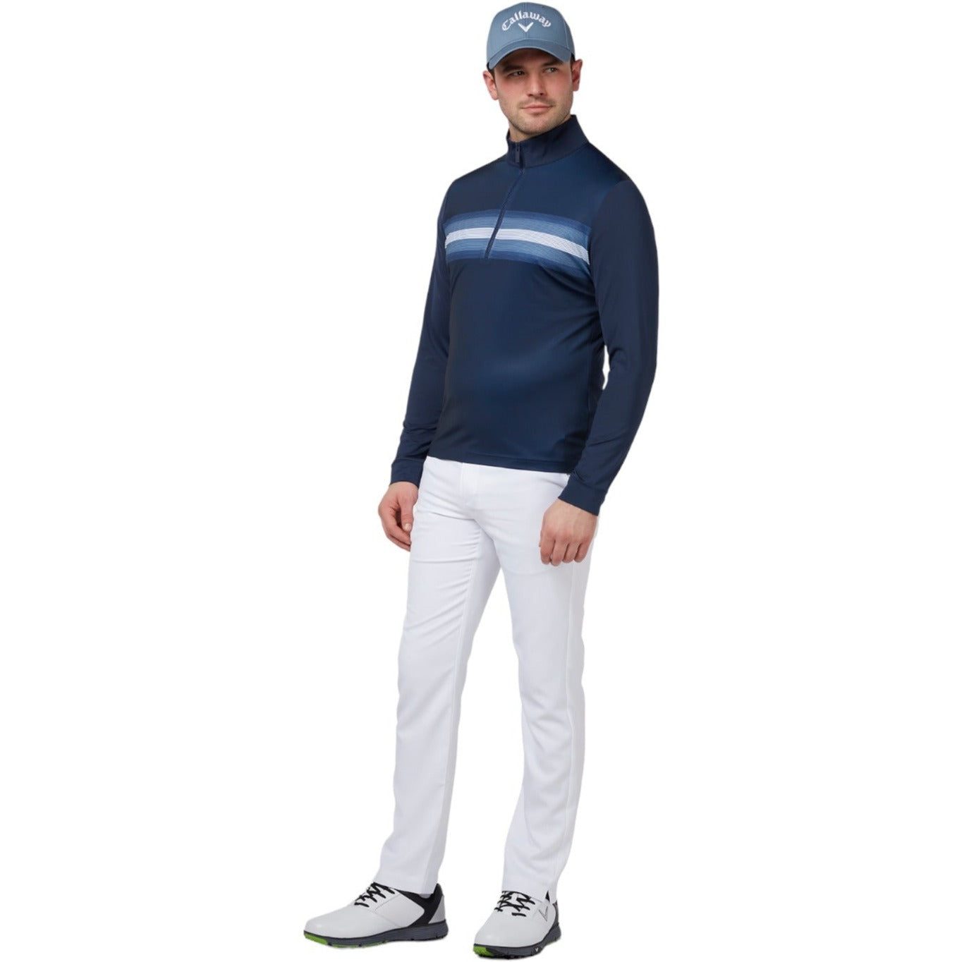 Callaway Energy Stripe Print 1/4 Zip Golf Mid Layer CGKSD0D8
