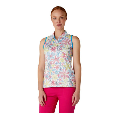 Callaway Ladies Chev Floral S/L Golf Polo Shirt CGKSE049