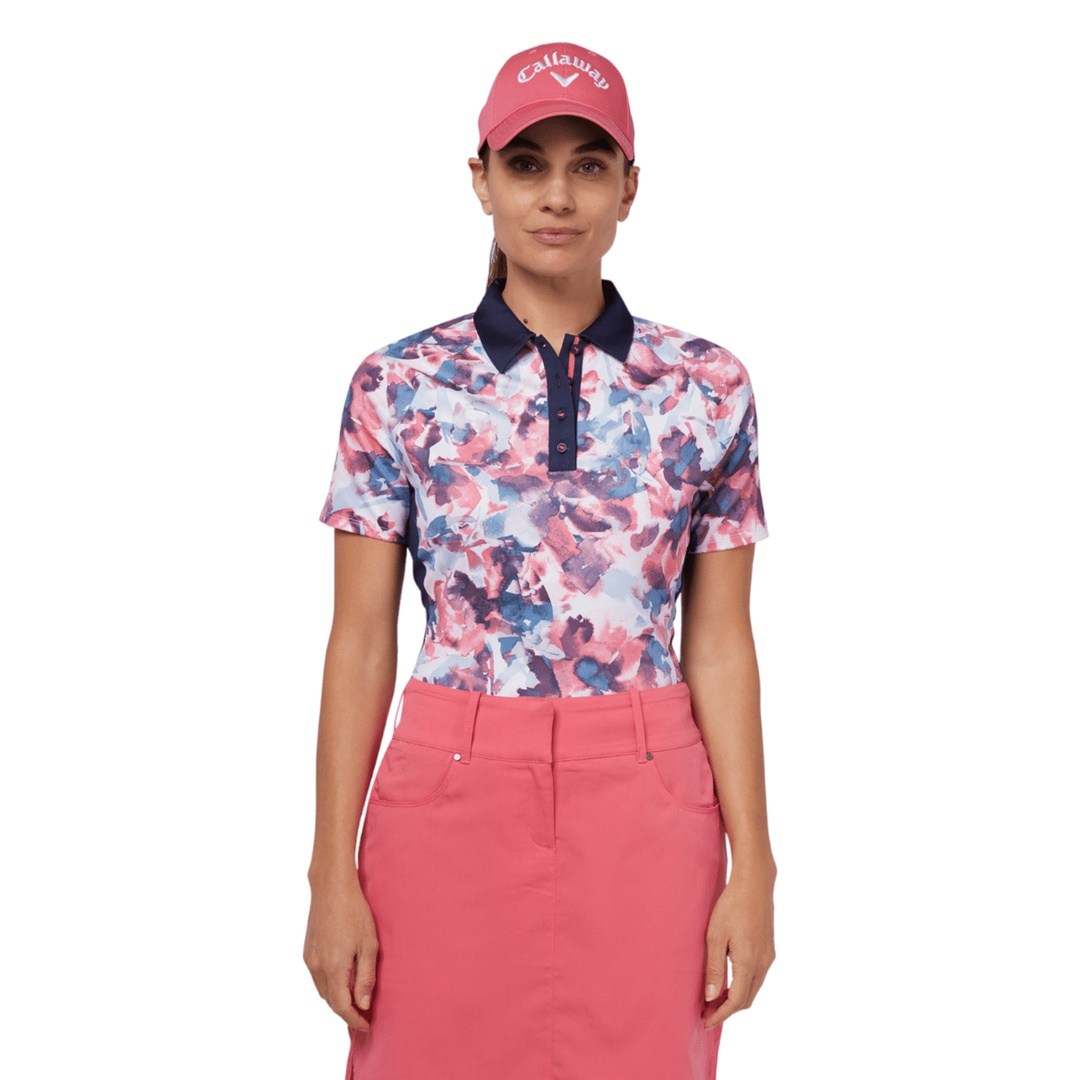 Callaway Ladies Floral Golf Polo Shirt CGKSD023