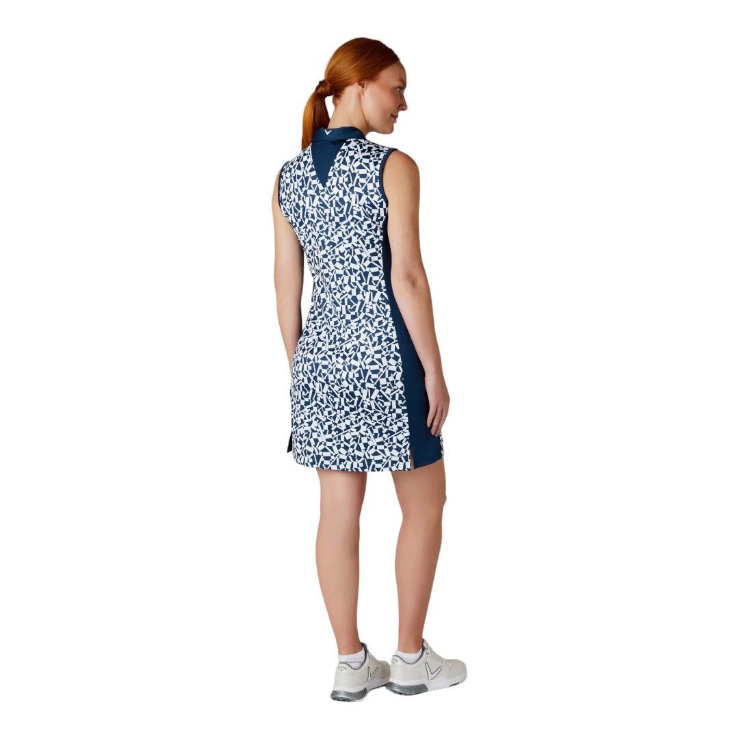 Callaway Ladies Geo Printed S/L Golf Polo Dress CGDKC014 Peacoat 410 –  Clarkes Golf