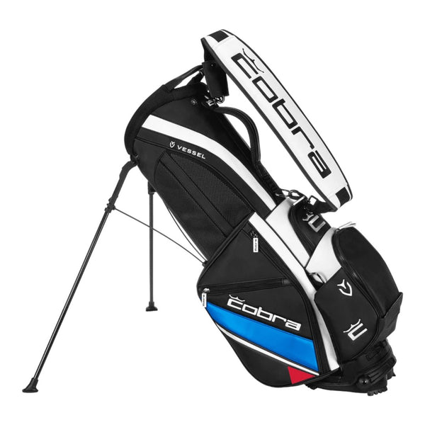 cobra／VESSELエアロジェットキャディバッグ Cobra Aerojet Staff Golf Stand Bag 909628 | White/Black/Blue