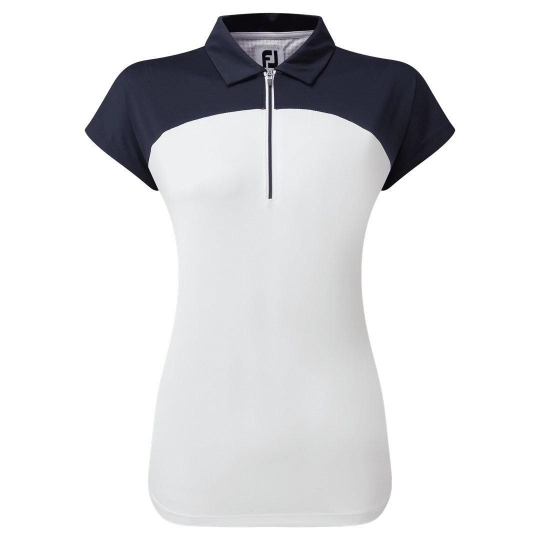 FootJoy Ladies Cap Sleeve Colour Block Golf Polo Shirt 80176