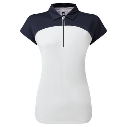 FootJoy Ladies Cap Sleeve Colour Block Golf Polo Shirt 80176