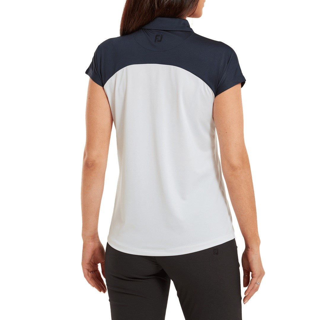 FootJoy Ladies Cap Sleeve Colour Block Golf Polo Shirt 80176