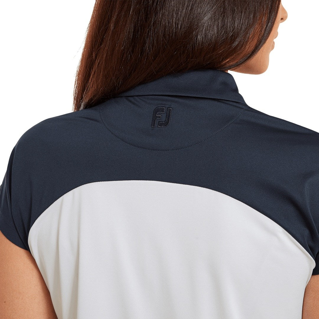 FootJoy Ladies Cap Sleeve Colour Block Golf Polo Shirt 80176